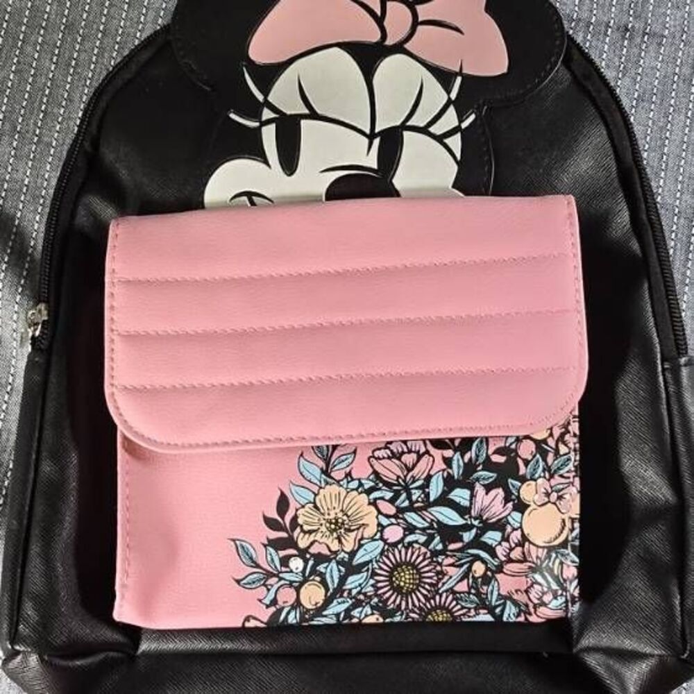 Disney Minnie Mouse Mini Backpack Black Pink